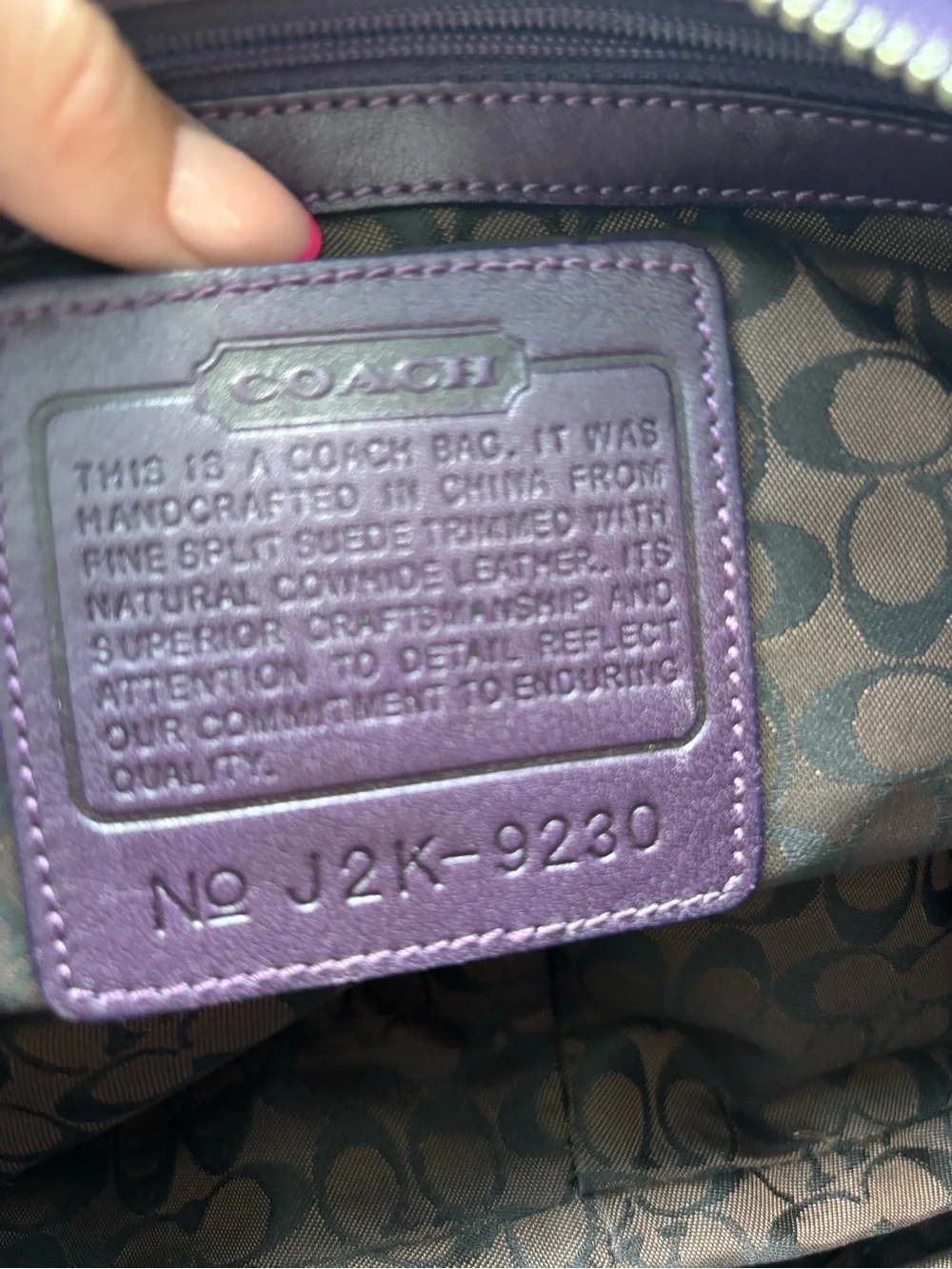 Coach y2k Ergo Hobo in burgundy suede patchwork. - Picture 9 of 10